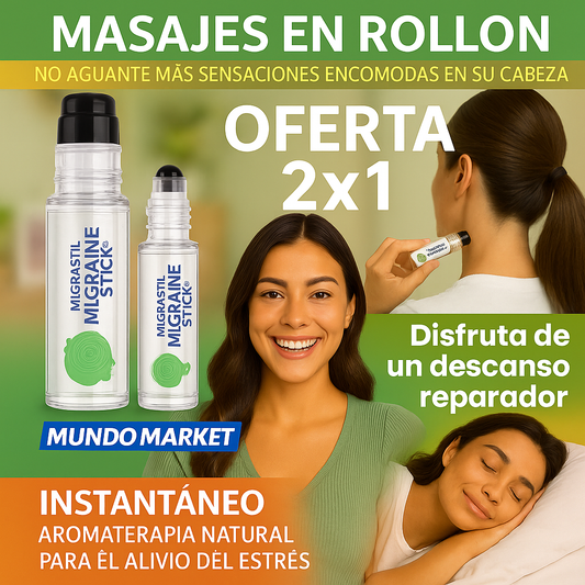 Migraña Roller™ | Alivio inmediato al dolor de migraña - Paga 1 y lleva 2
